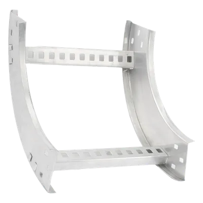 Curva Vertical de 90° / Perfil Z de Aluminio / Peralte 3 1/4" / Ancho 12" / Radio 8" / Interior y Exterior
