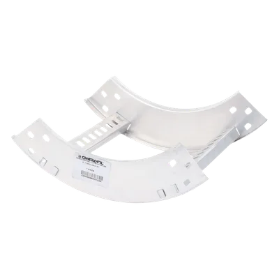 Curva Vertical de 90° / Perfil Z de Aluminio / Peralte 3 1/4" / Ancho 12" / Radio 8" / Interior y Exterior