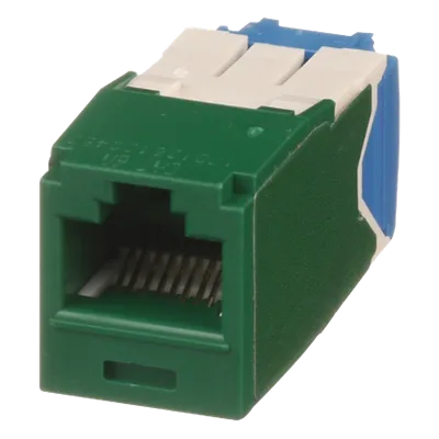 Conector Jack RJ45 / Categoría 6A / 8P8C / Terminación TG Sin Impacto / Verde
