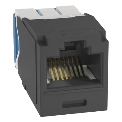 Jack RJ45 / Cat 6A / UTP / 8P8C / Tool-Free / 22-26 AWG / -10°C a 65°C / Negro
