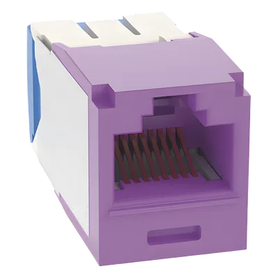 Jack RJ45 / Cat 6A / UTP / Sin herramienta de impacto / 22-26 AWG / Violeta
