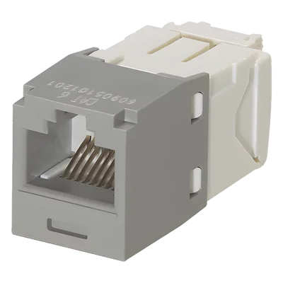 Módulo Jack RJ45 / Cat 6 / 8P8C / Terminación TG Sin Impacto / 2500 Ciclos / Gris