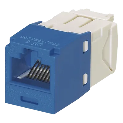 Jack RJ45 / Cat 6 / Clase E / 8P8C / Terminación sin Impacto / Azul