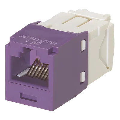 Conector Jack RJ45 / Categoría 6 / 8P8C / Sin herramienta de impacto / Violeta / -10°C a 65°C