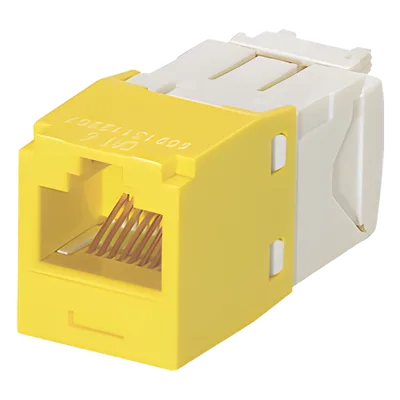 Jack RJ45 / Categoría 6 / 8P8C / Terminación TG / Sin herramienta de impacto / Amarillo
