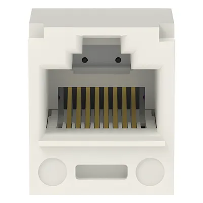 Conector Jack RJ45 / Mini-Com TP / Categoría 6 / 8P8C / Sin Herramienta / Blanco Mate