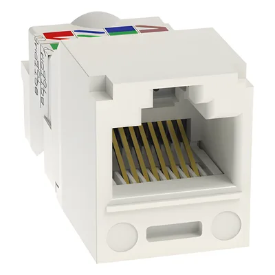 Conector Jack RJ45 / Mini-Com TP / Categoría 6 / 8P8C / Sin Herramienta / Blanco Mate
