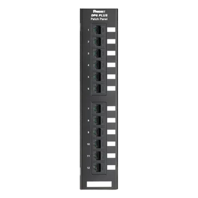 Panel de Parcheo de Impacto 110 / Categoría 6 / 12 Puertos / Montaje en Pared / 1-250 MHz / PoE++ 100W