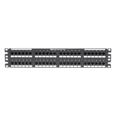 Panel de Parcheo de Impacto / Categoría 6A / 48 Puertos / 2UR / 19" / PoE++ 100W