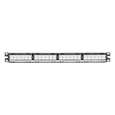 Panel de Parcheo de Impacto / Categoría 6A / 24 Puertos / 1UR / 1-500 MHz / 10GBASE-T