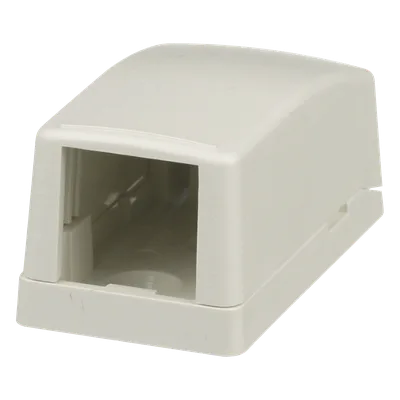 Caja de Montaje en Superficie / 1 Puerto Mini-Com / 1.03 x 0.91 x 1.89 in / ABS / Blanco Mate