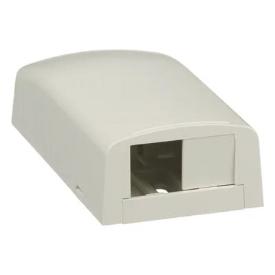 Caja de Montaje en Superficie / 2 Módulos Mini-Com / ABS / 49.5 x 27 x 92.7 mm / Blanco Mate