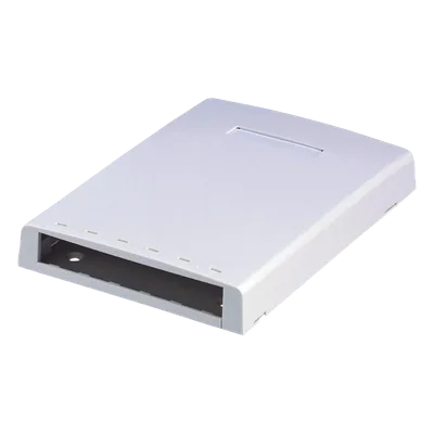 Caja de Montaje en Superficie / 6 Módulos Mini-Com / Almacenamiento 24 m (78.7 ft) Fibra / Color Blanco