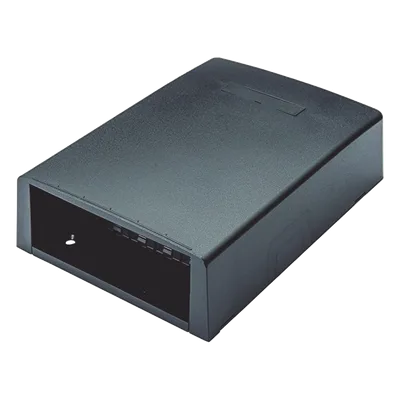 Caja de Montaje en Superficie / 12 Puertos Mini-Com / Almacenamiento 24 m (78.7 ft) Fibra Óptica / Color Negro