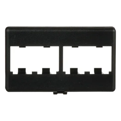 Placa de Mobiliario Modular / 4 Puertos Mini-Com / ABS / 2.9 x 1.77 x 0.88 in / Negro