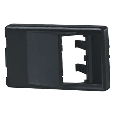 Placa de Mobiliario Modular / 2 Puertos Mini-Com / Salida Inclinada / 1.69 x 0.76 x 2.9 in / Negro