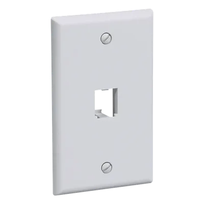 Placa de Pared Vertical / 1 Puerto Mini-Com / Diseño Plano / ABS / 69.8 x 114.3 mm (2.75 x 4.5 pulg)