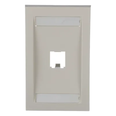 Placa de Pared Vertical / 1 Puerto Mini-Com / Perfil Ejecutivo Elevado / 2.75 x 4.5 pulg. / Blanco Mate
