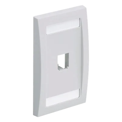 Placa de Pared Vertical / 1 Puerto Mini-Com / 69.8 x 114.3 mm / ABS / Blanco / RoHS