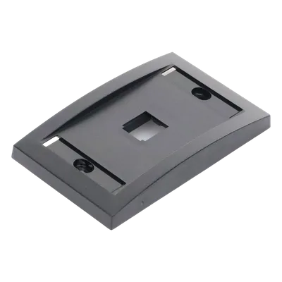 Placa de Pared Vertical / 1 Puerto Mini-Com / Espacio para Etiquetas / ABS Negro