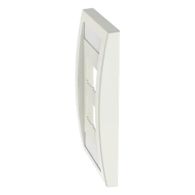 Placa de Pared Vertical / 4 Puertos Mini-Com / 69.8 x 114.3 mm / 2.75 x 4.5 pulg / Blanco Mate