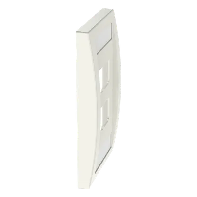 Placa de Pared Vertical / 4 Puertos Mini-Com / 69.8 x 114.3 mm / 2.75 x 4.5 pulg / Blanco Mate