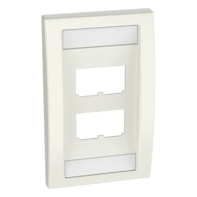 Placa de Pared Vertical / 4 Puertos Mini-Com / 69.8 x 114.3 mm / 2.75 x 4.5 pulg / Blanco Mate