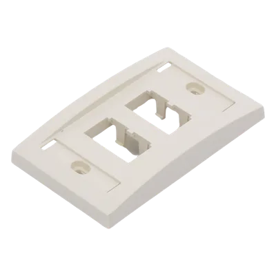 Placa de Pared Vertical / 4 Puertos Mini-Com / 69.8 x 114.3 mm / 2.75 x 4.5 pulg / Blanco Mate