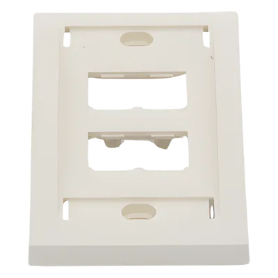 Placa de Pared Vertical / 4 Puertos Mini-Com / 69.8 x 114.3 mm / 2.75 x 4.5 pulg / Blanco Mate