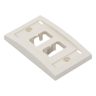 Placa de Pared Vertical / 4 Puertos Mini-Com / 69.8 x 114.3 mm / 2.75 x 4.5 pulg / Blanco Mate
