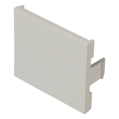 Módulo de Tapa Ciega / 1/2 Elemento / Blanco Mate / ABS / 1.56 x 1.34 x 0.11 pulgadas