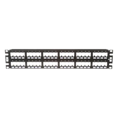 Panel de Parcheo Modular / 48 Puertos / 2UR / Montaje al Ras / Sin Blindaje / 19' Rack
