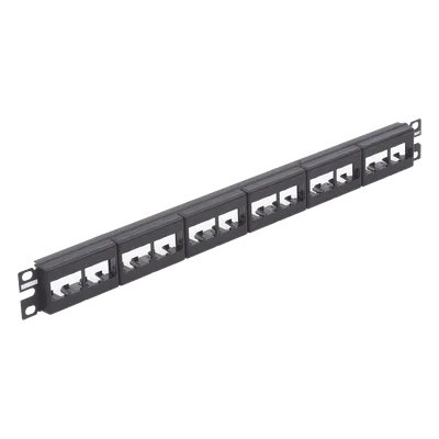 Panel de Parcheo Modular / Plano / Sin Blindaje / 24 Puertos / 1UR / 19" / CRS