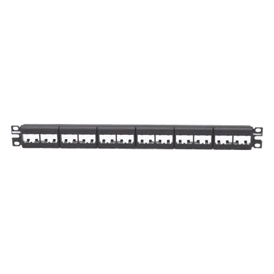Panel de Parcheo Modular / Plano / Sin Blindaje / 24 Puertos / 1UR / 19" / CRS