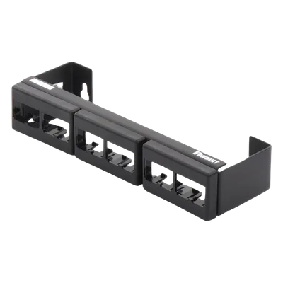 Panel de Parcheo Modular / 12 Puertos / Mini-Com / Montaje en Pared / 228.6 x 44.45 x 63.5 mm / 9 x 1.75 x 2.5 pulgadas / Sin Conectores