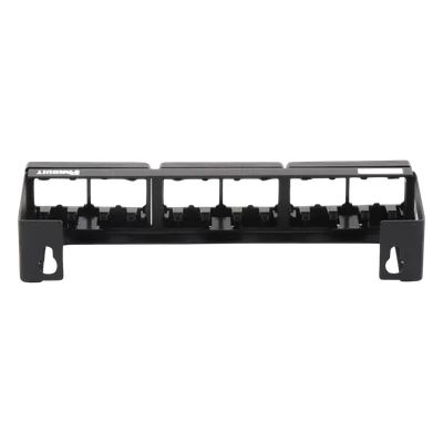 Panel de Parcheo Modular / 12 Puertos / Mini-Com / Montaje en Pared / 228.6 x 44.45 x 63.5 mm / 9 x 1.75 x 2.5 pulgadas / Sin Conectores