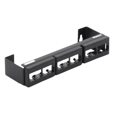 Panel de Parcheo Modular / 12 Puertos / Mini-Com / Montaje en Pared / 228.6 x 44.45 x 63.5 mm / 9 x 1.75 x 2.5 pulgadas / Sin Conectores