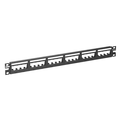 Panel de Parcheo Modular / 24 Puertos / 1UR / 19in / Plano / Sin Blindaje / TIA-606-C