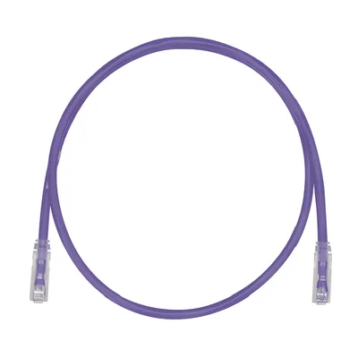Cable de Parcheo Cat6 / UTP 28AWG / Diámetro 3.8 mm / 20 cm / Violeta / LSZH-CM / PoE hasta 48 cables en mazo