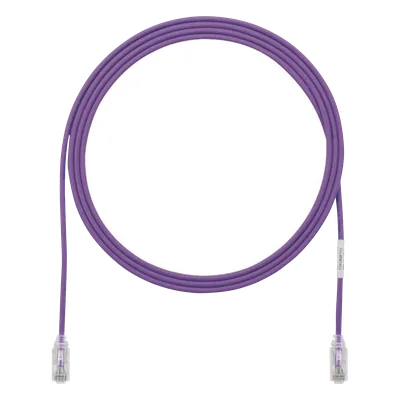 Cable de Parcheo UTP Cat6 / 28AWG Diámetro Reducido / 3.05 m (10 Pies) / Violeta / PoE 802.3bt