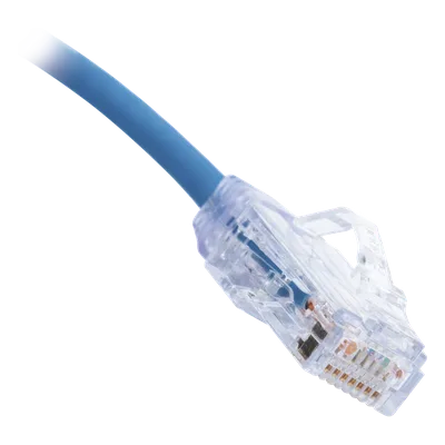 Cable de Parcheo / Cat6 / 28AWG / Diámetro 3.8mm / UTP / 0.3m (1 Pie) / Azul / LSZH