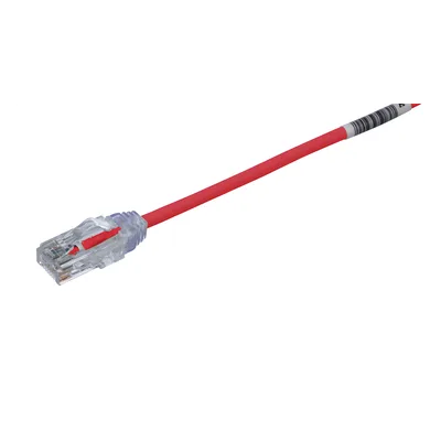 Cable de Parcheo / Cat6 / 28AWG / UTP / 6.1 m (20 pies) / Rojo / Diámetro Reducido