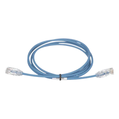 Cable de Parcheo Cat6 / UTP 28AWG / Diámetro Reducido 3.8mm / 24 Pies (7.32m) / LSZH-CM / Azul