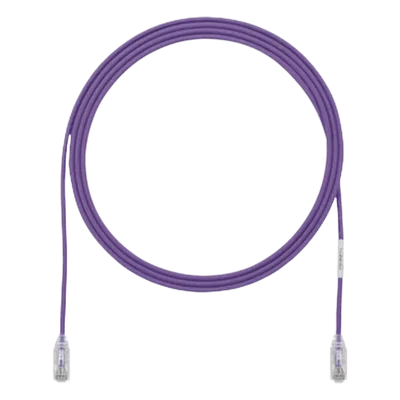 Cable de Parcheo UTP Cat6 / 28AWG Diámetro Reducido / 3.8 mm / 0.91 m (3 Pies) / Violeta / 250 MHz / PoE++