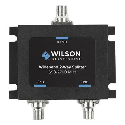 Divisor de Potencia Coaxial 2 Vías / 698-2700 MHz / 75 Ohm / Pérdida por División 3 dB / Aislamiento ≥20 dB / Conector F-hembra / Microstrip