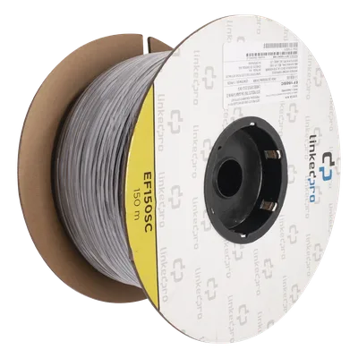 Carrete de Fibra Óptica Monomodo / Conectores SC-SC Duplex / Refuerzo Kevlar / 150 m (492.13 pies) / Instalación Subterránea por Tubería