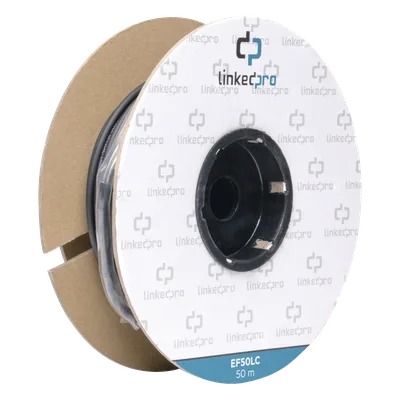 Carrete de Fibra Óptica / Monomodo 9/125 / LC-LC Dúplex / 50 m (164.04 pies) / Tight Buffer / Kevlar / Subterráneo por Tubería