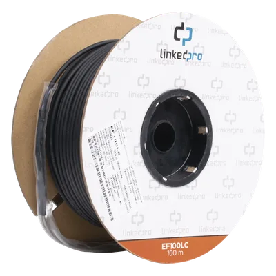 Carrete de Fibra Óptica / Monomodo 9/125 / LC-LC Dúplex / 100 m (328.08 ft) / Kevlar / Subterráneo