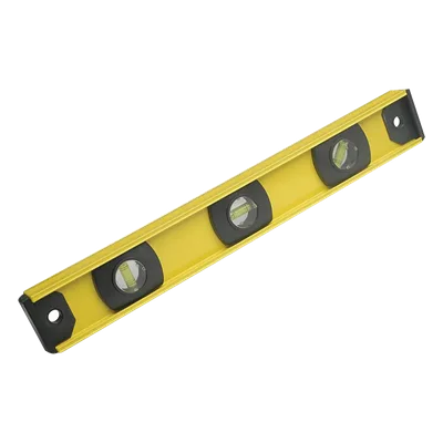 Nivel de Aluminio / 14 Pulgadas / 3 Gotas 0° 45° 90° / Precisión 0.5 mm/pulg / Aluminio Inyectado