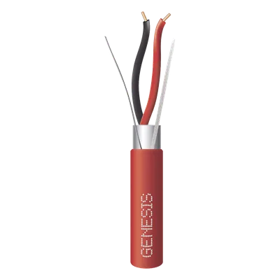 Cable FPLR para Alarmas de Incendio / 2x18 AWG / Blindado / 305 m (1000 ft) / Rojo / -20°C a 75°C